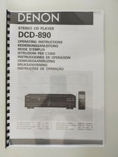 Manuale istruzioni cd Denon DCD-890