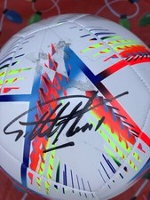 Geoff Hurst signed 2022 World cup football ( certificate of authenticity)