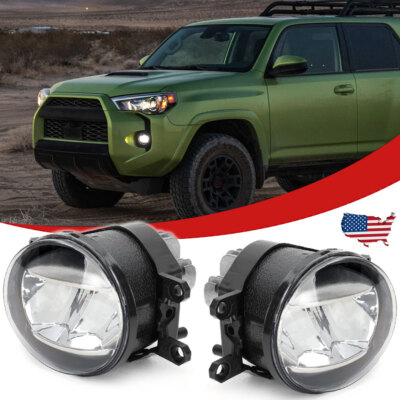 LED Fog Lights Front Clear Bumper Lamp For 2021 2022 2023 2024 Toyota 4Runner