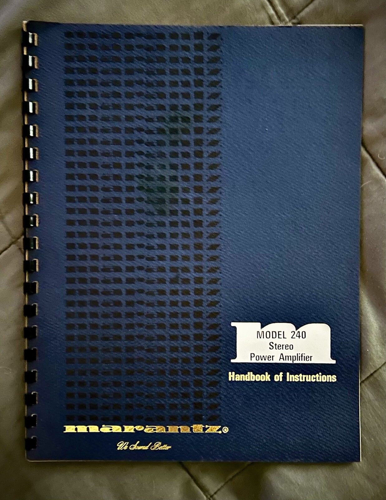 Marantz Model # 240 Stereo Power Amplifier—Original Handbook Of Instructions