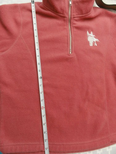 Cowgirl Hardware USA deep pink sweatshirt; girls sz L; horses, fleece - Picture 3 of 5