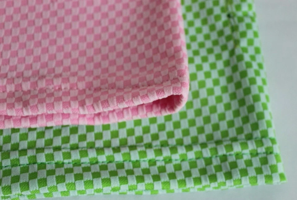 2 PACK Checkered Soft Dog Pup cooling neck wear Dog neck gaiter Green & Pink LRG - Image 4 of 4