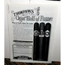 1998 Thompsons Cigar Hall Of Fame Original Print Ad 90s