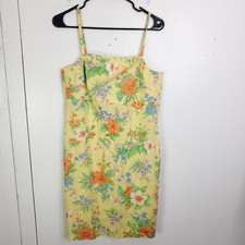 Lauren Ralph Lauren Dress Womens 6 Colorful Fit Flare Sundress Square Neck Flora