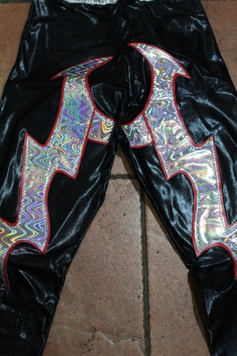 SUIT KIDS SIN CARA Black WRESTLING Traje LUCHA LIBRE Halloween Disfraz ssc - Picture 5 of 10