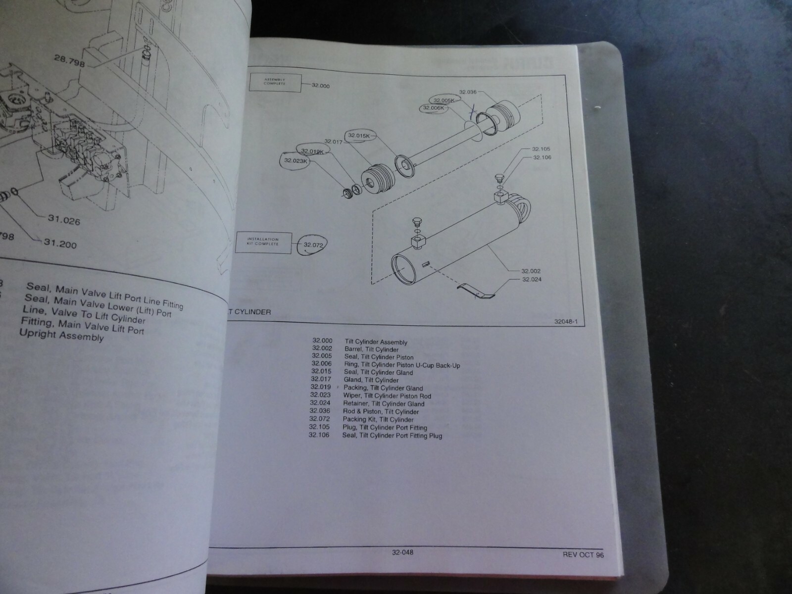 C365 Lift Module Clark Forklift Fork Lift Model C365 Cp365 Standard Parts Manual Book ...