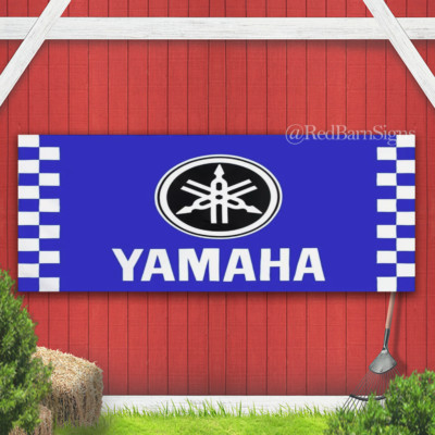Yamaha arrow banner sign with grommets