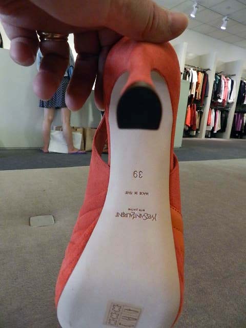 SAINT LAURENT 3580 YSL Palais 80 PPSback bambino scamossia sandalo ambra beige taglia 39 39 5