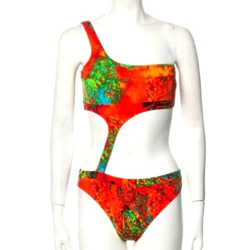 LISA MAREE Nylon Printed One Piece Swimsuit Size Small, New