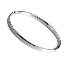 925 Sterling Silver Solid  Slave BANGLE Bracelet 5 mm Wide
