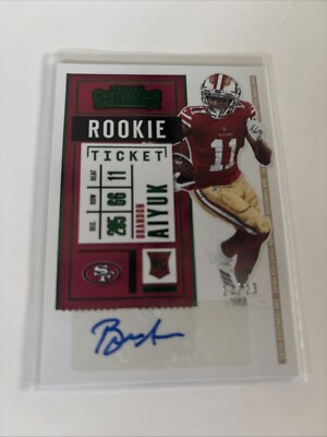2020 Panini Contenders Football Rookie Ticket Brandon Aiyuk Auto /23