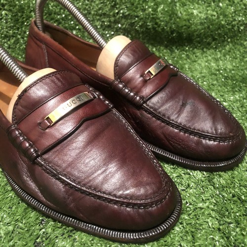 Gucci Vintage Leather Penny Loafers US 
