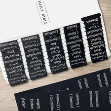 100 Black Bible Tabs Catholic Bible Tabs Old & New Testament for Study Bible NEW
