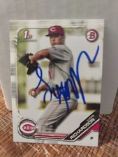 Lyon Richardson Autograph 2019 1st Bowman Prospects Paper Signed Card BP-95 Reds