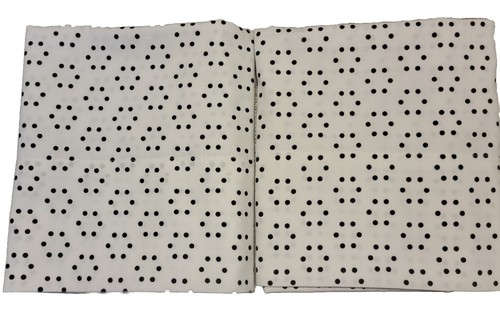 2 White&black POLKA-DOT Circles Pillowcases By Mainstay 20.5 X 31 Stan/queen