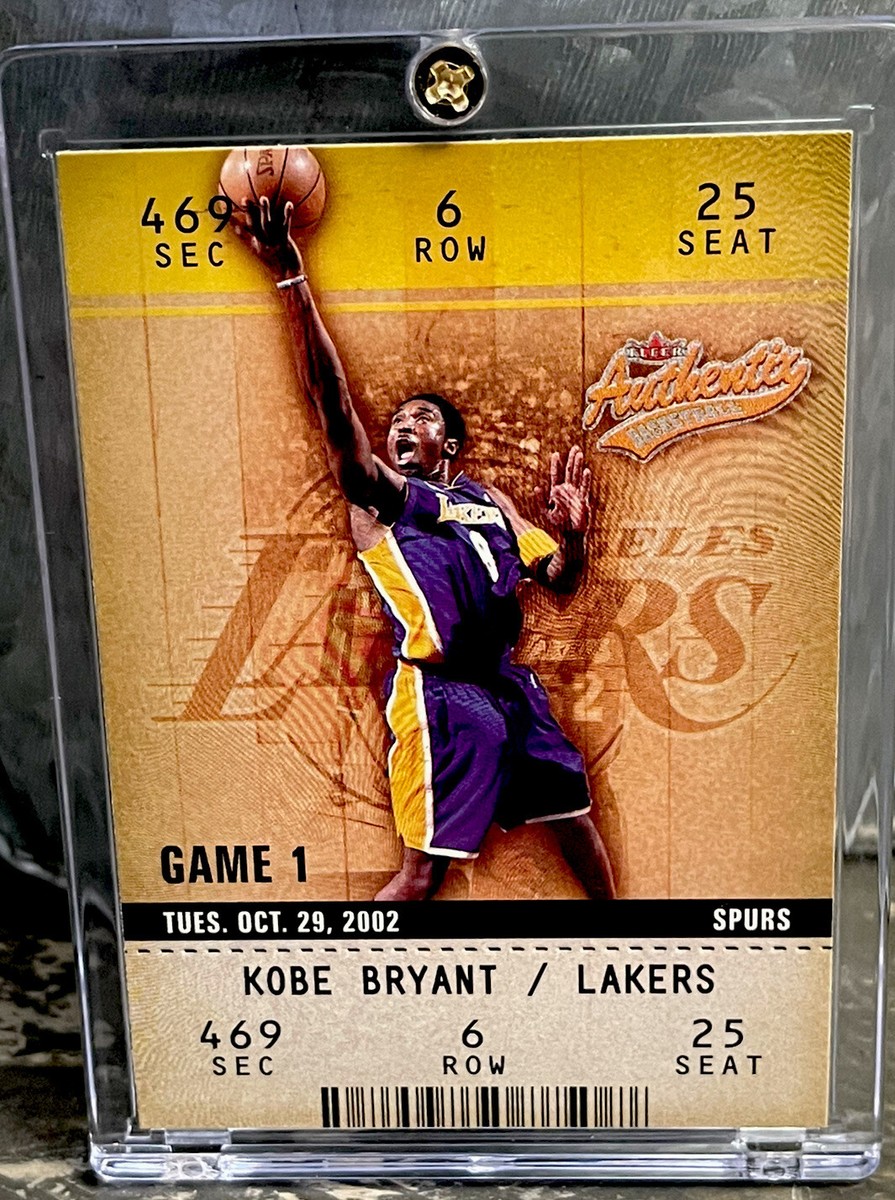 KOBE BRYANT CARD TICKET STUB SP AUTHENTIC RARE INSERT PANINI
