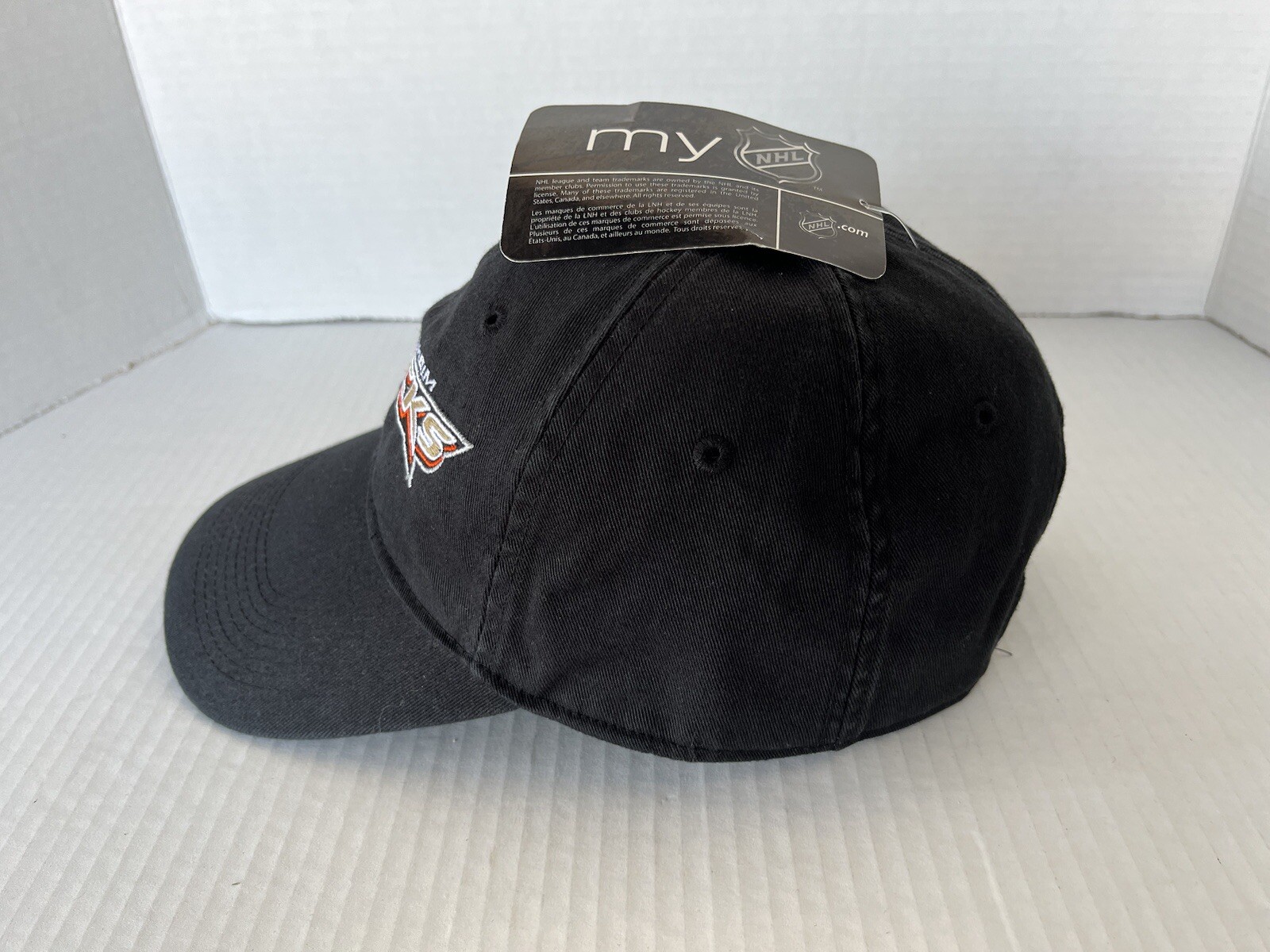 Anaheim Ducks Black Cap Hat Drew Pearson Marketing Adjustable NHL Hockey Workout