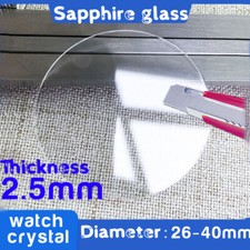 2.5mm Sapphire Glass 26-40mm Flat Round Watch Crystal Mineral Glass Watch Parts