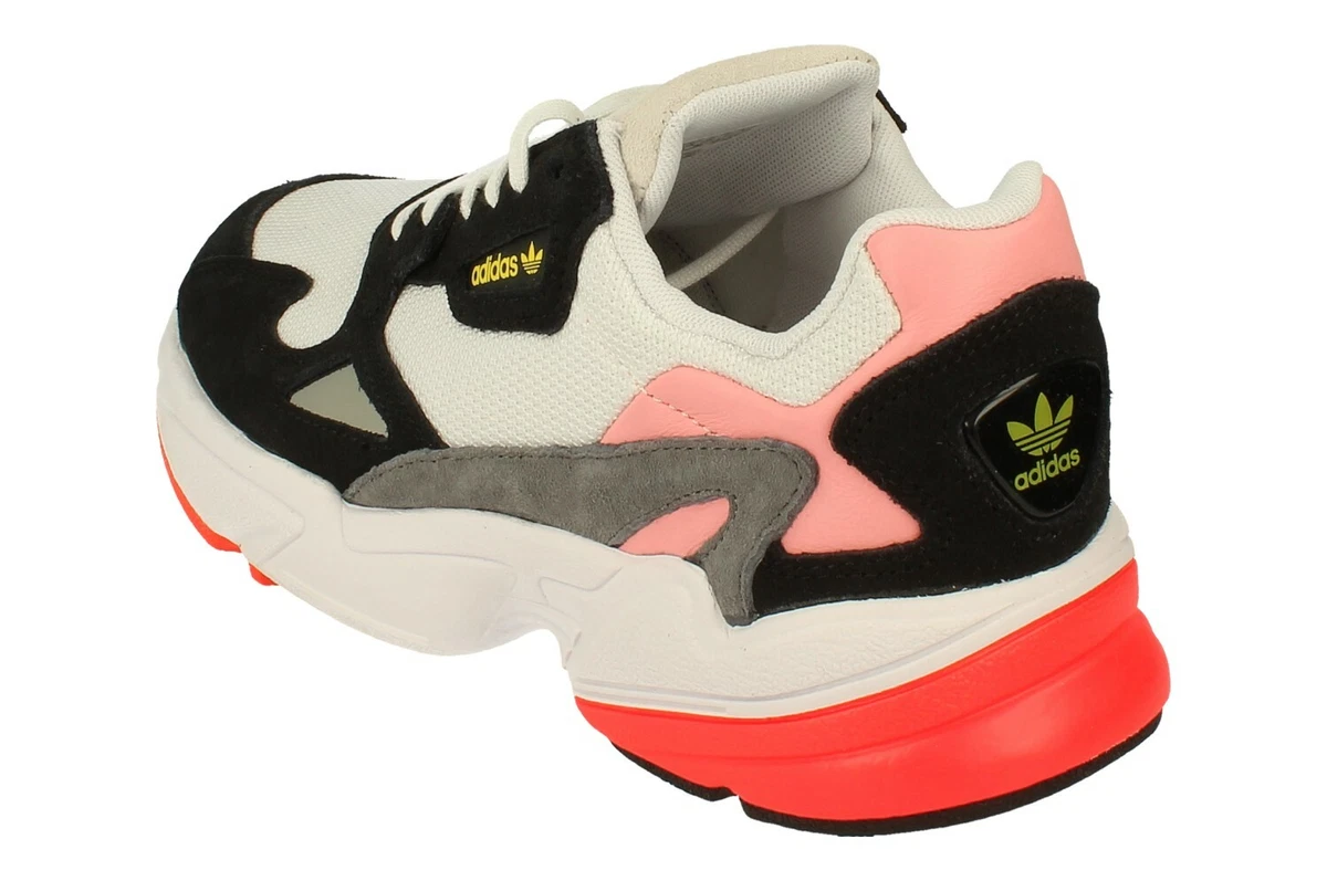 Adidas falcon black pink best sale orange