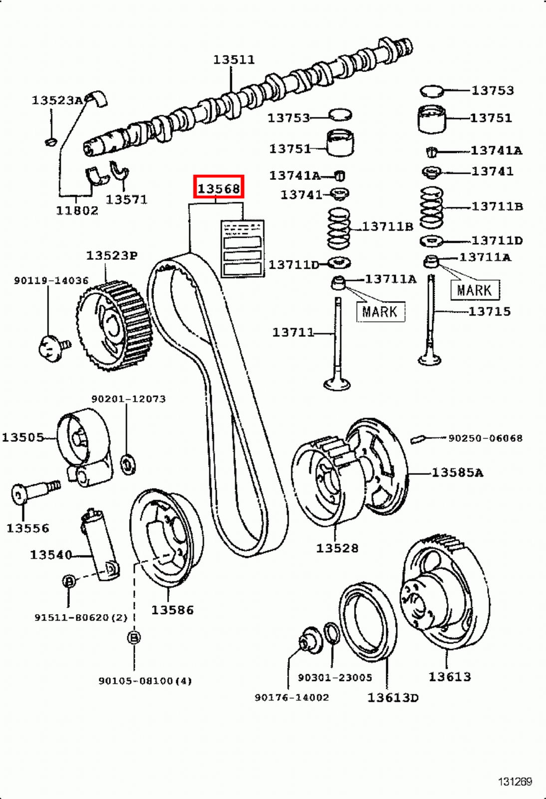 Genuine LandCruiser 80 Series HZJ 1HZ 4.2 Diesel Timing Belt eBay