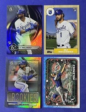 M.J. Melendez Sports Card Lot (4) (Rookies, Base & Insert) Kansas City Royals