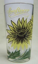 Sunflower Peanut Butter Glass Glasses Drinking Kitchen Mauzy 30-1