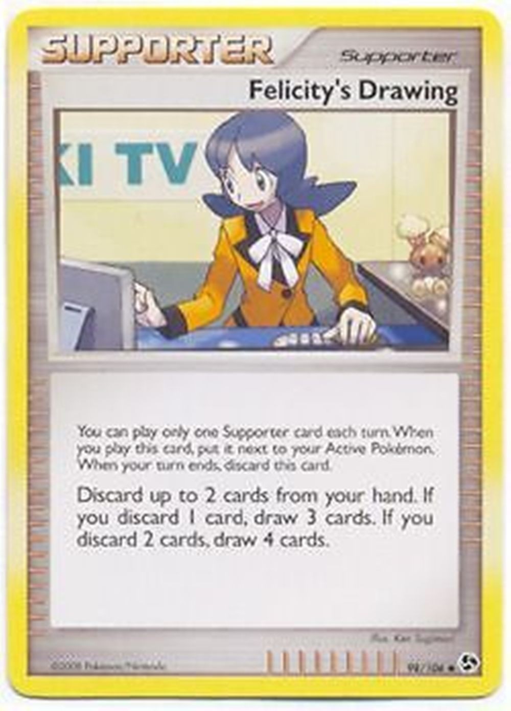 Felicity's Drawing 98/106 D&P Great Encounter Uncommon MINT! Pokémon