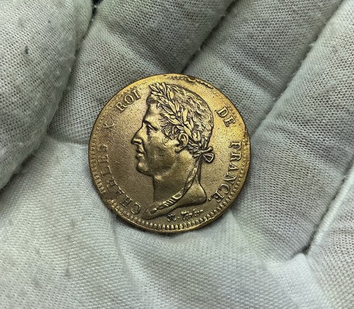 FRENCH COLONIES 10 Centimes Coin 1825 A KM# 11.1 France King Charles X Ten X96