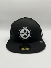 Gorra New Era 59Fifty Pittsburgh Steelers NFL básica negra ajustada talla 7 1/2 NUEVA