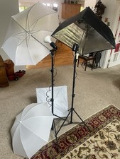 Photography Studio Lighting Photo 4 Umbrella Bulb Stands Indirect 2 Tripods