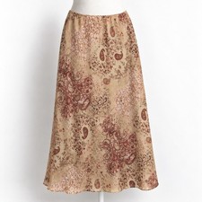 Vintage Y2K Floral Fairy Grunge Maxi Skirt Sz 12 Brown Cottagecore Boho Romantic