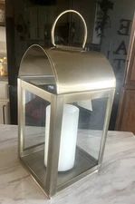 HOME DECOR TARGET PROJECT 62 METAL/GLASS GLASS LANTERN NWT (CANDLE NOT INCLUDED)