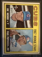 1967 Topps Joe Niekro Paul Popovich #536 High Number EX MT Mint Cubs