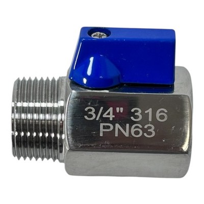 Durachoice VBSM2-075, 316 Stainless Steel PN63 Mini Ball Valve 3/4'' NPT