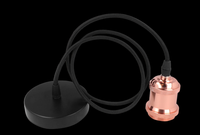 Retro Vintage Pendelleuchte HäNgeleuchte E27 Gewinde Aluminium Farbe Rosegold