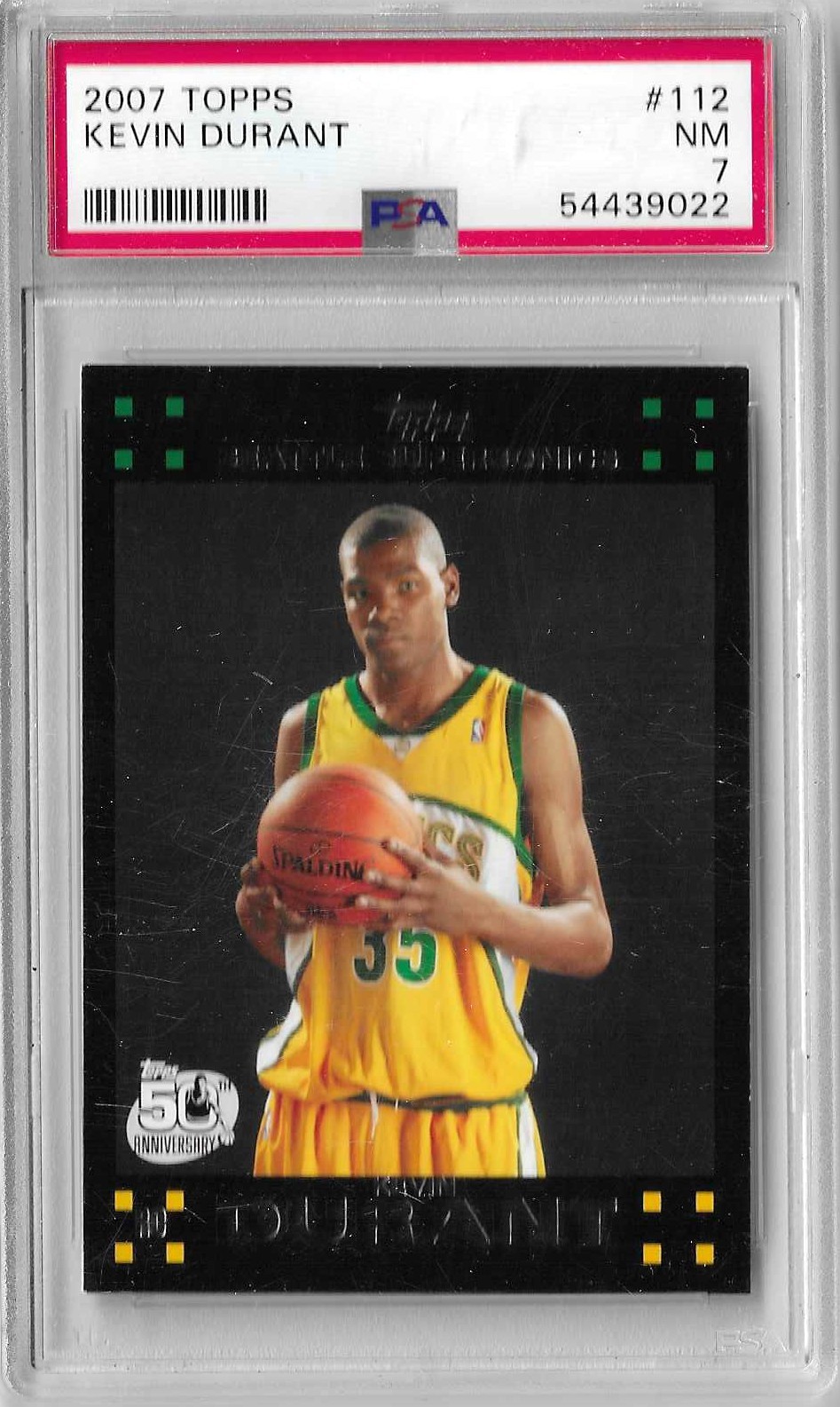 2007-08 Topps #112 Kevin Durant RC PSA 7