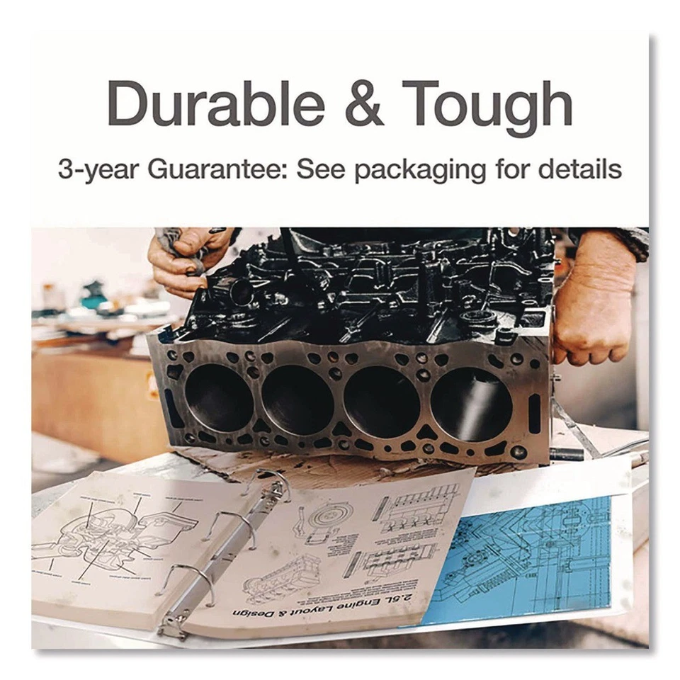 Cardinal 26350 5 in. Capacity XtraLife ClearVue Slant-D Ring Binder - White New - Image 2 of 4