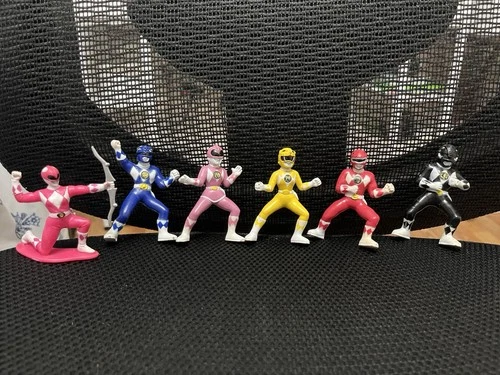 Vintage 1994 Mighty Morphin Power Rangers Lot of 5 Mini 3” PVC Saban Figures+1