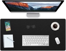 Leather Desk Pad Protector Waterproof PVC Mouse Pad Non-Slip Office Desk Mat