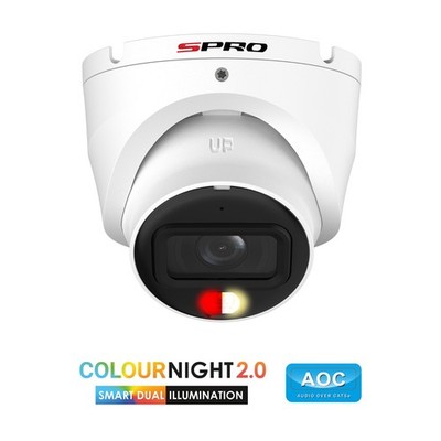 SPRO 6MP IP Revolverkamera 2,8 mm Objektiv mit Colour Night 2.0, Mikrofon & Lautsprecher weiß