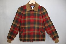 Vintage Pendleton Knockabout Wool Plaid Jacket Men  s M Zip Up Corduroy Collar