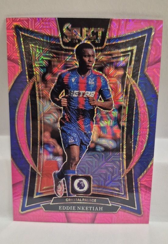 2024-25 Panini Select Premier League - Terrace Eddie Nketiah #76 Pink Mojo Prizm