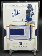 2023 Panini National Treasures Jalin Hyatt Rookie Patch Auto 1/10 Giants
