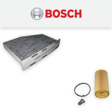 KIT SERVICIO FILTROS CABINA ACEITE AUDI A3 (8P) RS3 QUATTRO RHD BOSCH (2011-2012)