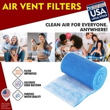 12 Feet of Blue and White Air Filter Media Roll MERV6 Polyester Media-12" Wide