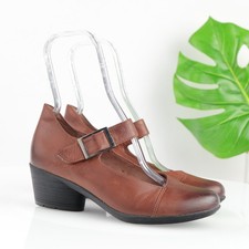 Dansko Womens Roxanne Mary Jane Clogs Size 40 9.5 Brown Block Heel Comfort Shoes