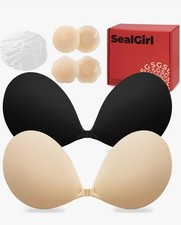 Adhesive Bra Push Up for Women 2 Pair, Sticky Invisible Lifting Bra, Backless St
