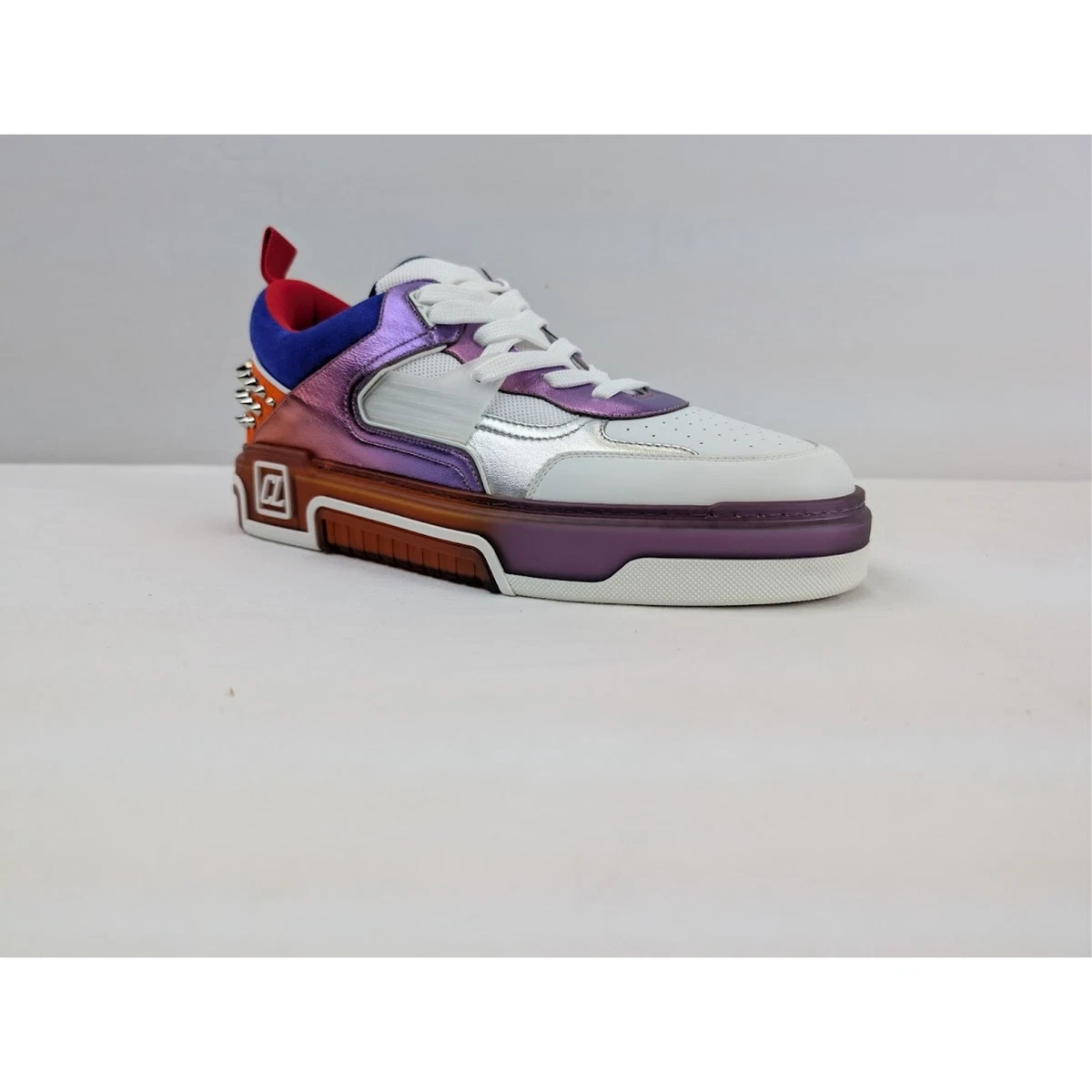 Men size 10.5 leather shoes Christian loubotins used multi colored Penny - Loafers - Patent calf leather and veau velours  main image 3