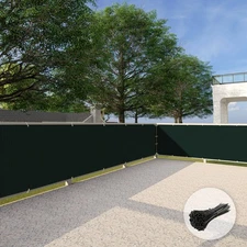 3' Green Balcony Privacy Fence Screen Apartment Deck Windscreen Mesh Shade Cover