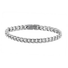 Stainless Steel Cuban Link Chain Bracelet for Men Women, 9 Inches 01-6mm